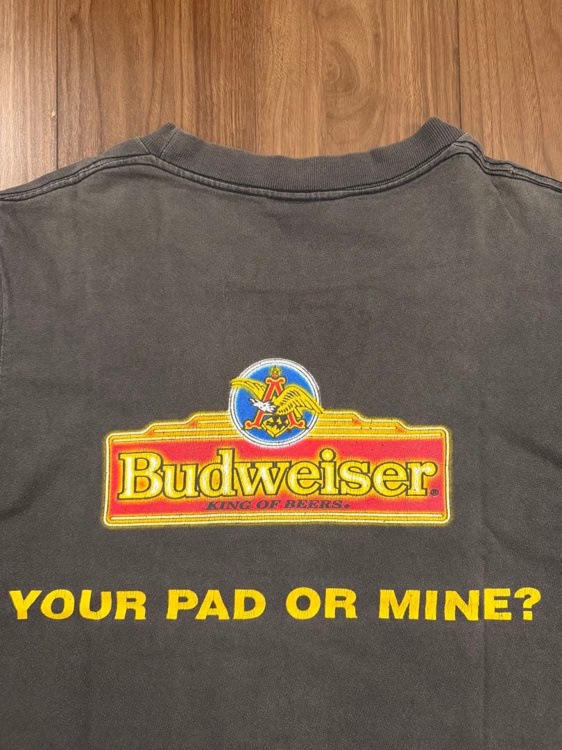 BUDWEISER 90s グッドフェードvintage Tシャツ L ブラック