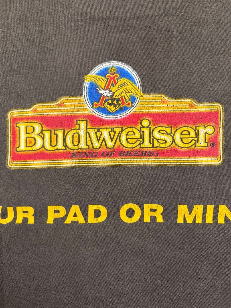 BUDWEISER 90s グッドフェードvintage Tシャツ L ブラック