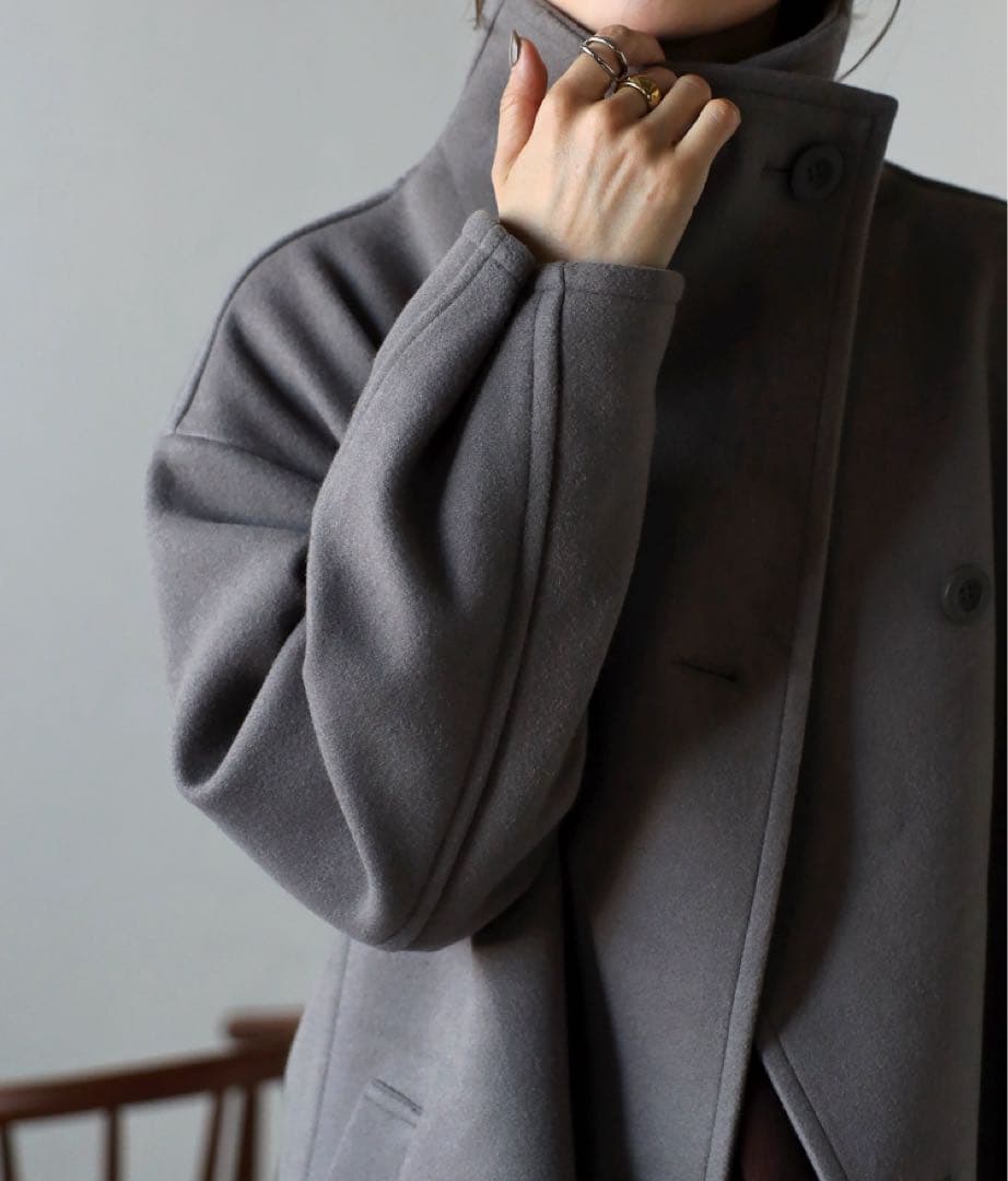 Bonjour Sugan 2Way ダブルボタン スタンドカラーコート