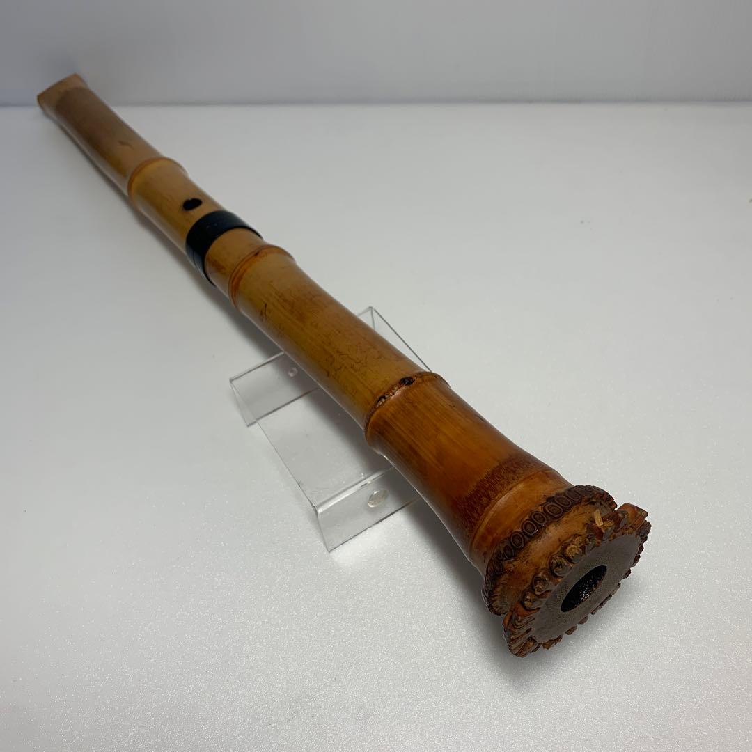 尺八本体 竹製 全長546mm 松月 和楽器 竹製　伝統的なデザイン 尺八