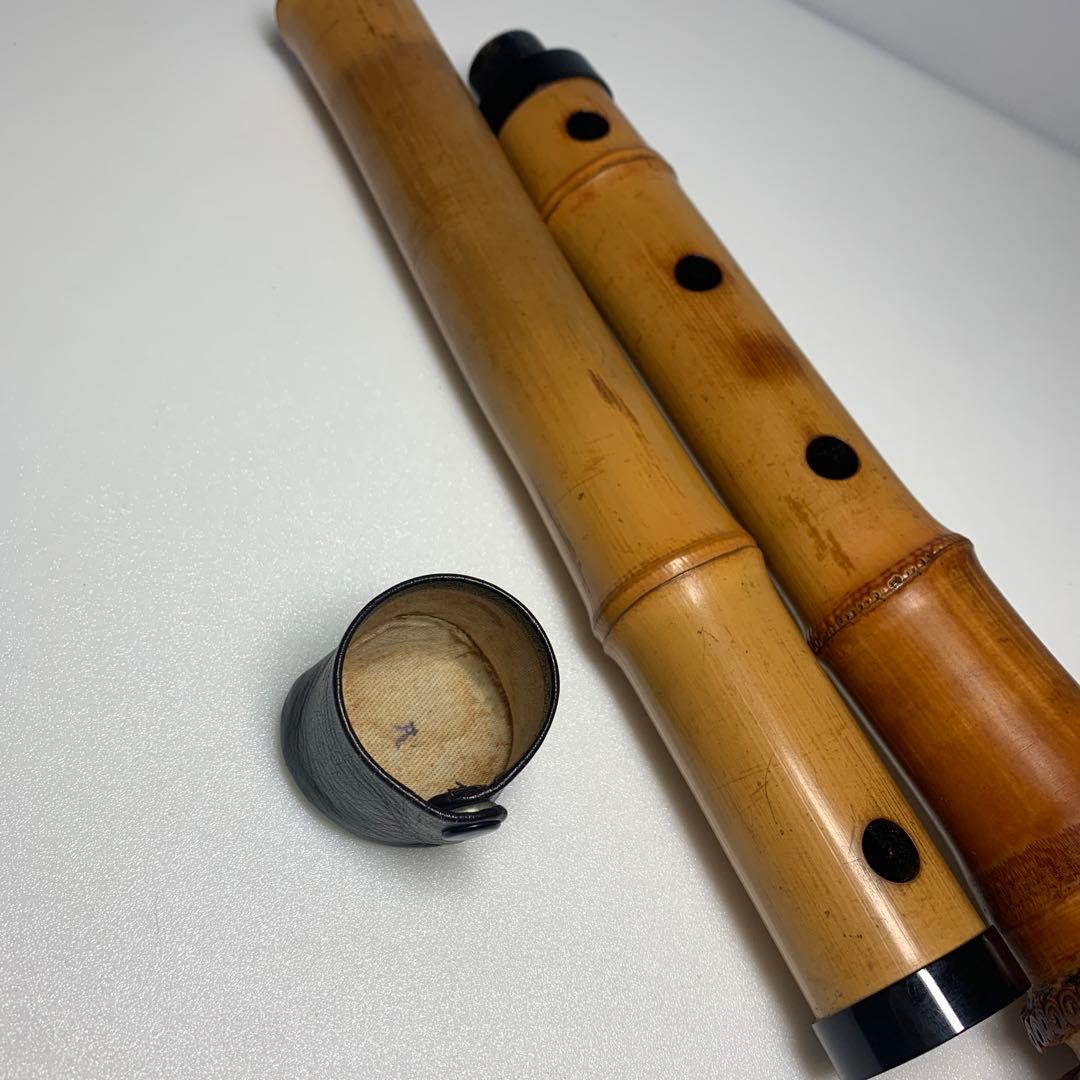 尺八本体 竹製 全長546mm 松月 和楽器 竹製　伝統的なデザイン 尺八