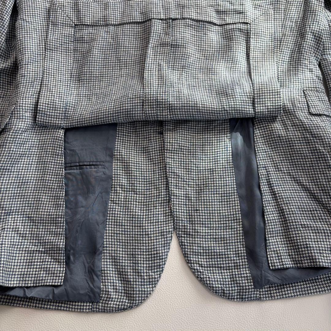 美品 イタリア製 ポロラルフローレン リネン100% XL 千鳥格子 ジャケット
