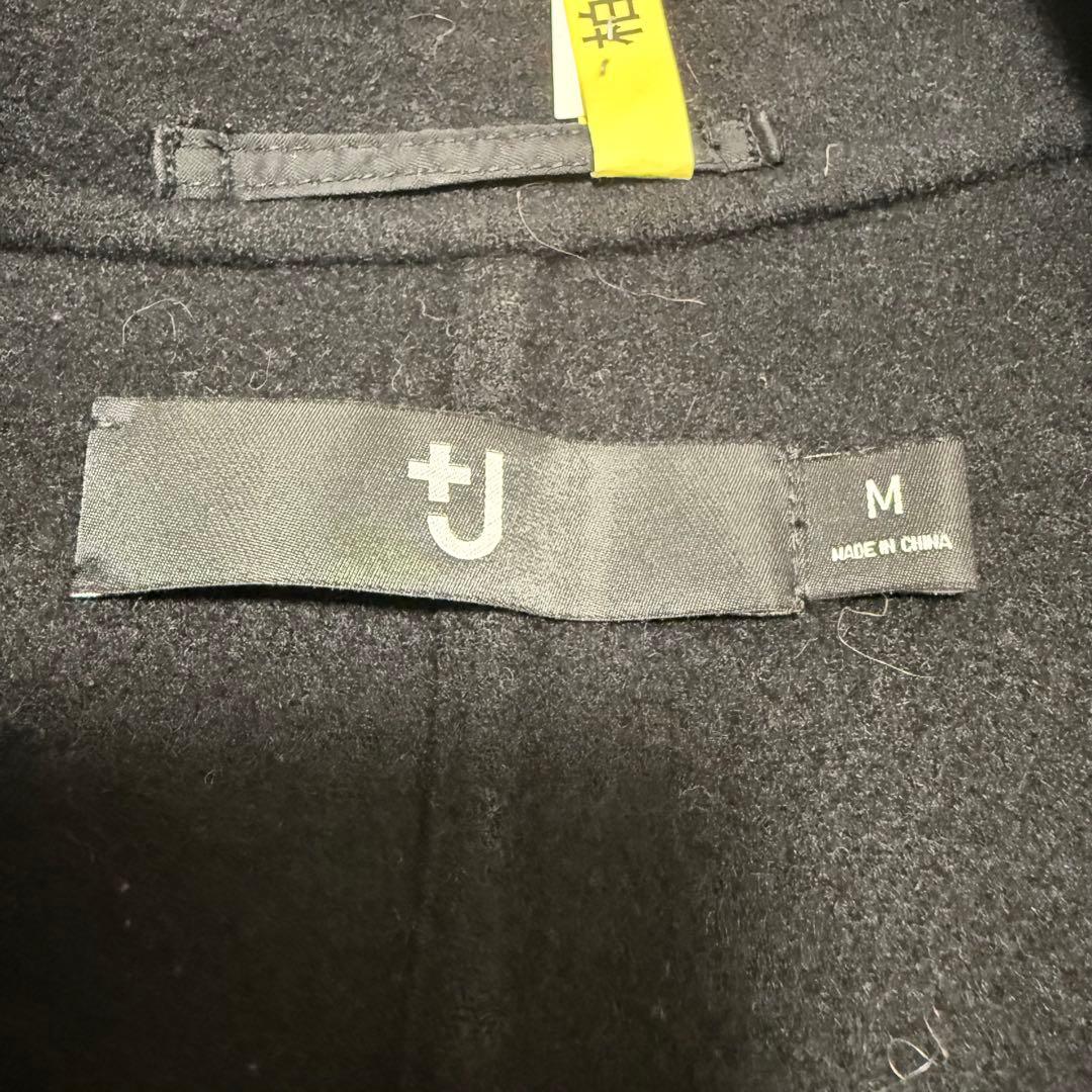 【美品✨】UNIQLO+J ユニクロプラスジェイ黒 Mコート ベルト付き