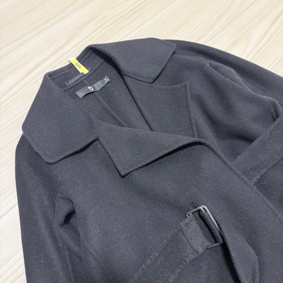 【美品✨】UNIQLO+J ユニクロプラスジェイ黒 Mコート ベルト付き