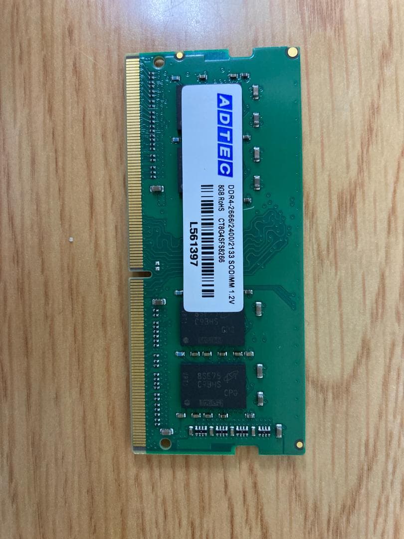 #2【動作確認済】ADTEC DDR4-2666 8GB ノート用 2枚組
