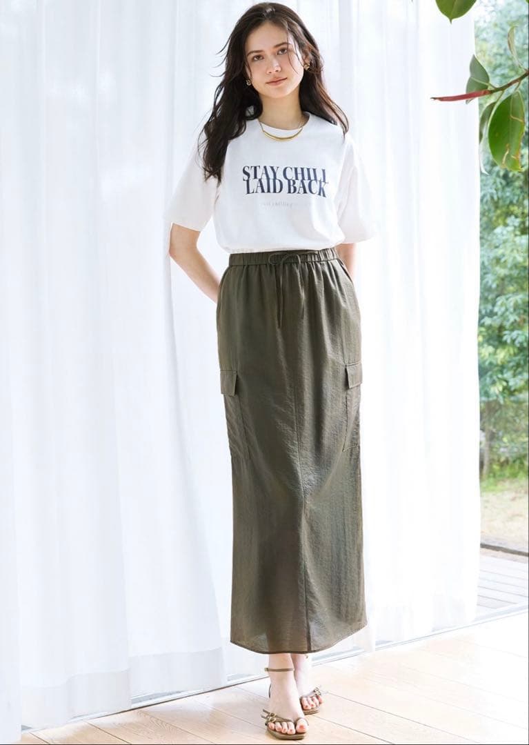 新品タグ付き✨23区SLOWブライトヴィンテージクロス Iライン スカート　36