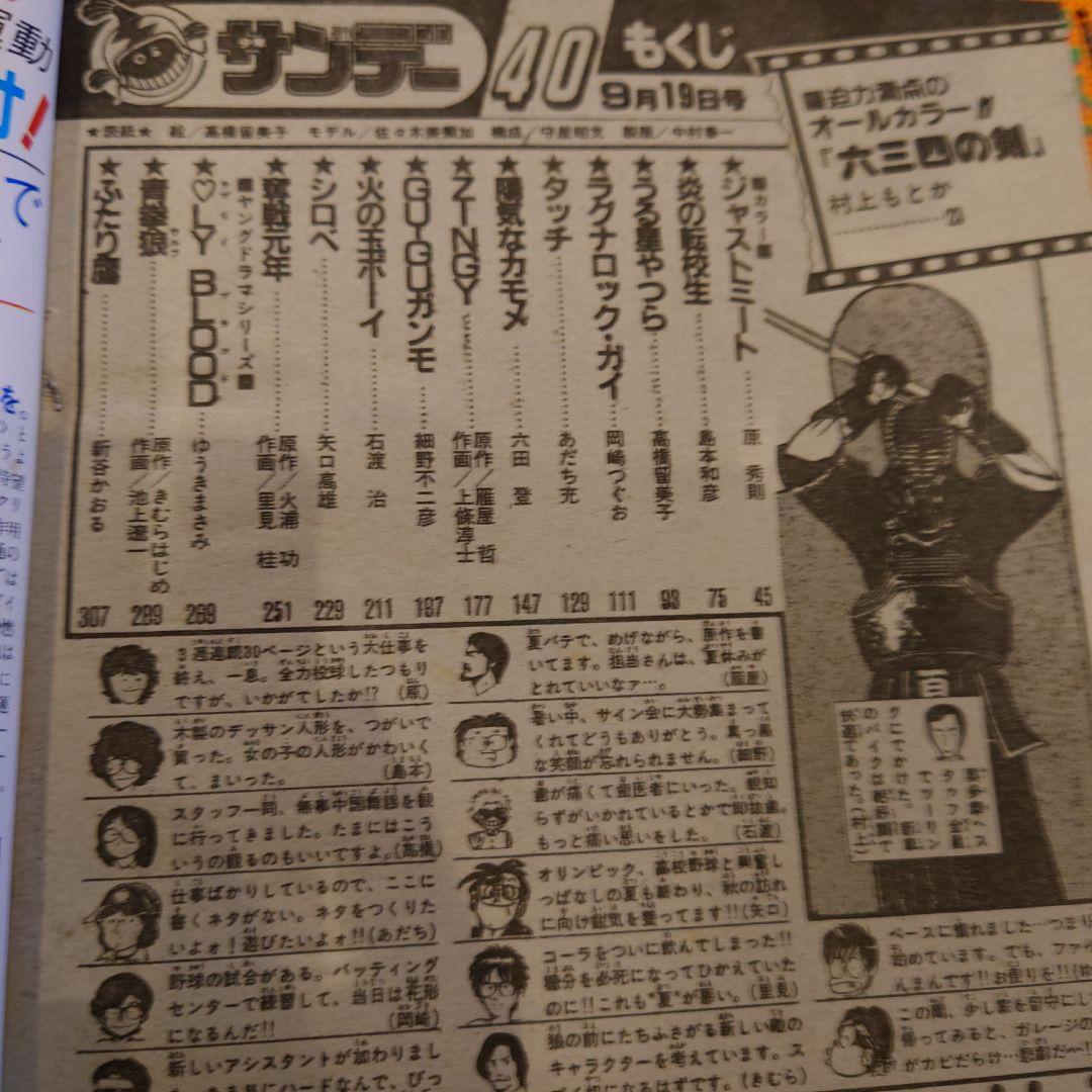 少年サンデー　1984年　41〜52号