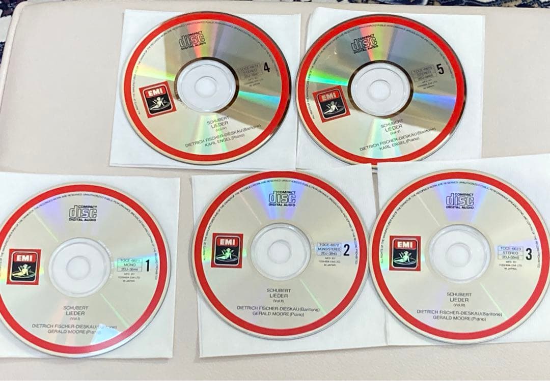 【美品】フィッシャー=ディースカウ　シューベルト歌曲集　5枚組