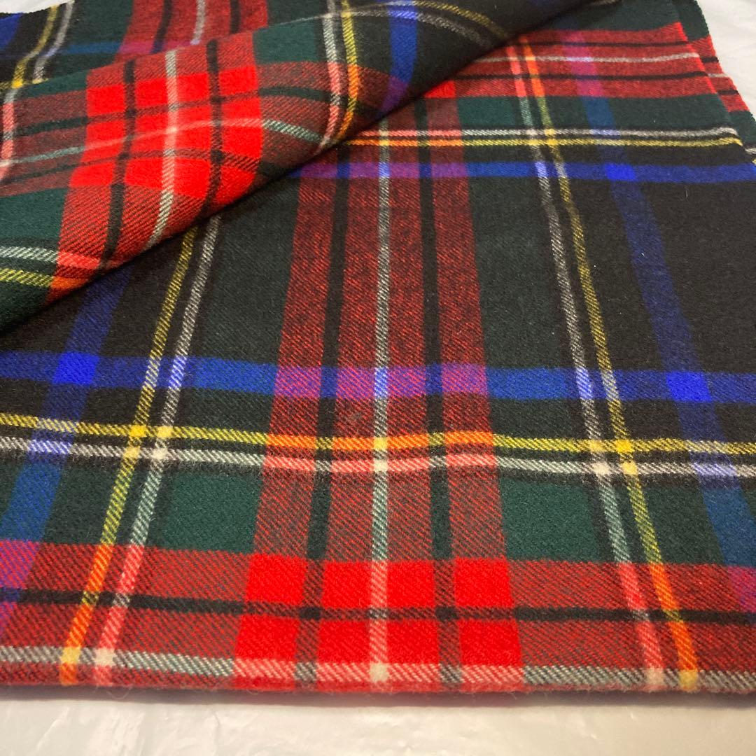 ジョンストンズ カシミヤ100％ 大判 ブラックスチュワート 国内正規品
