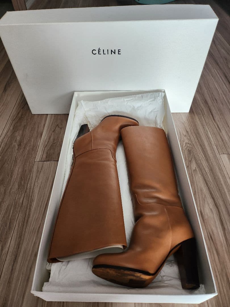 l*o様 CÉLINE ロングブーツ Boot 90 タン 36