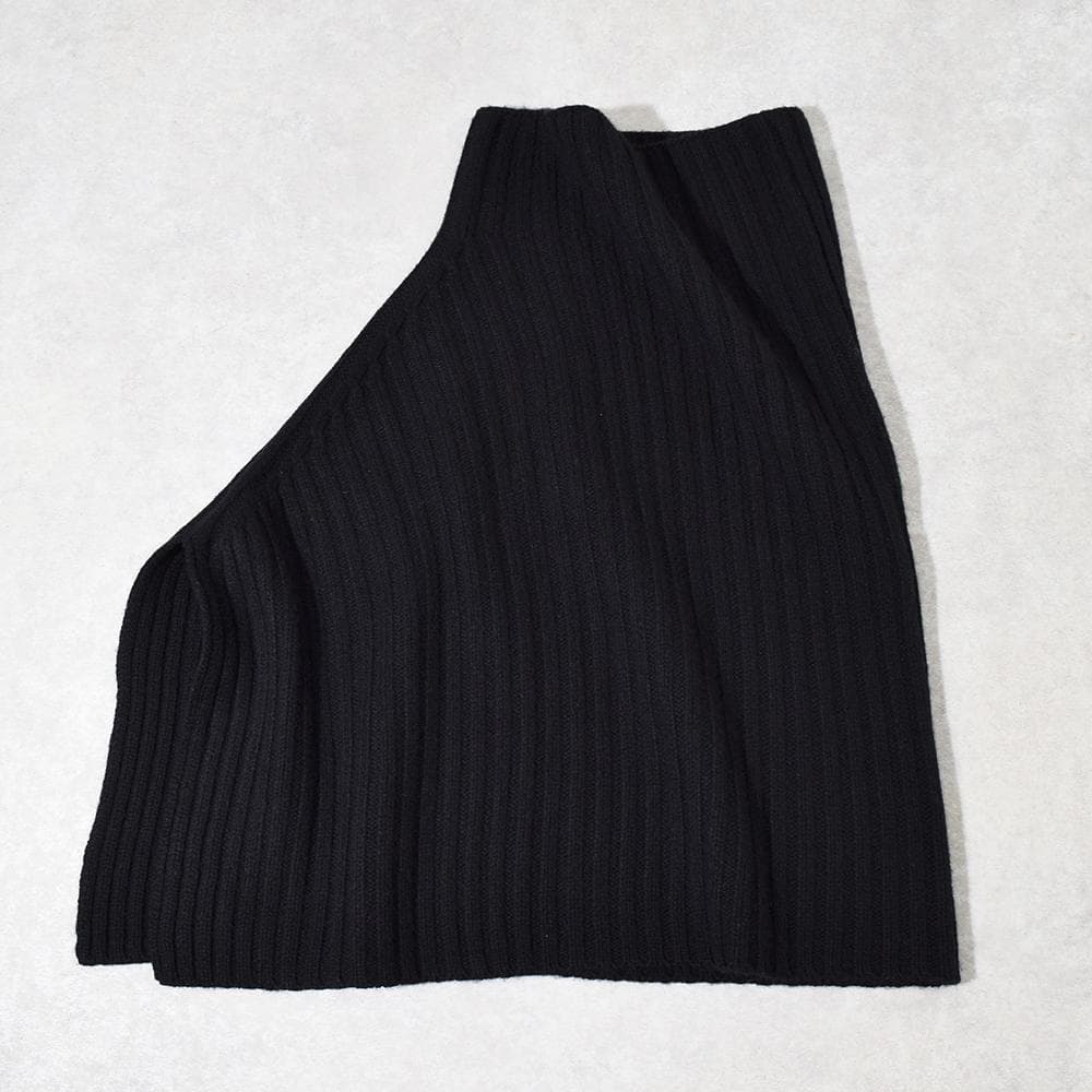 ジャーナルスタンダード 23AW ウール ワイドリブ ネックウォーマー 黒