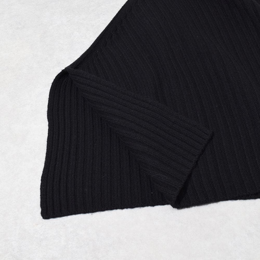 ジャーナルスタンダード 23AW ウール ワイドリブ ネックウォーマー 黒