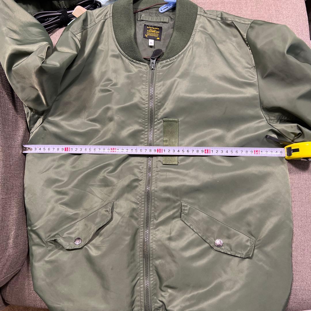 A BATHING APE MA-1ジャケット オリーブグリーン