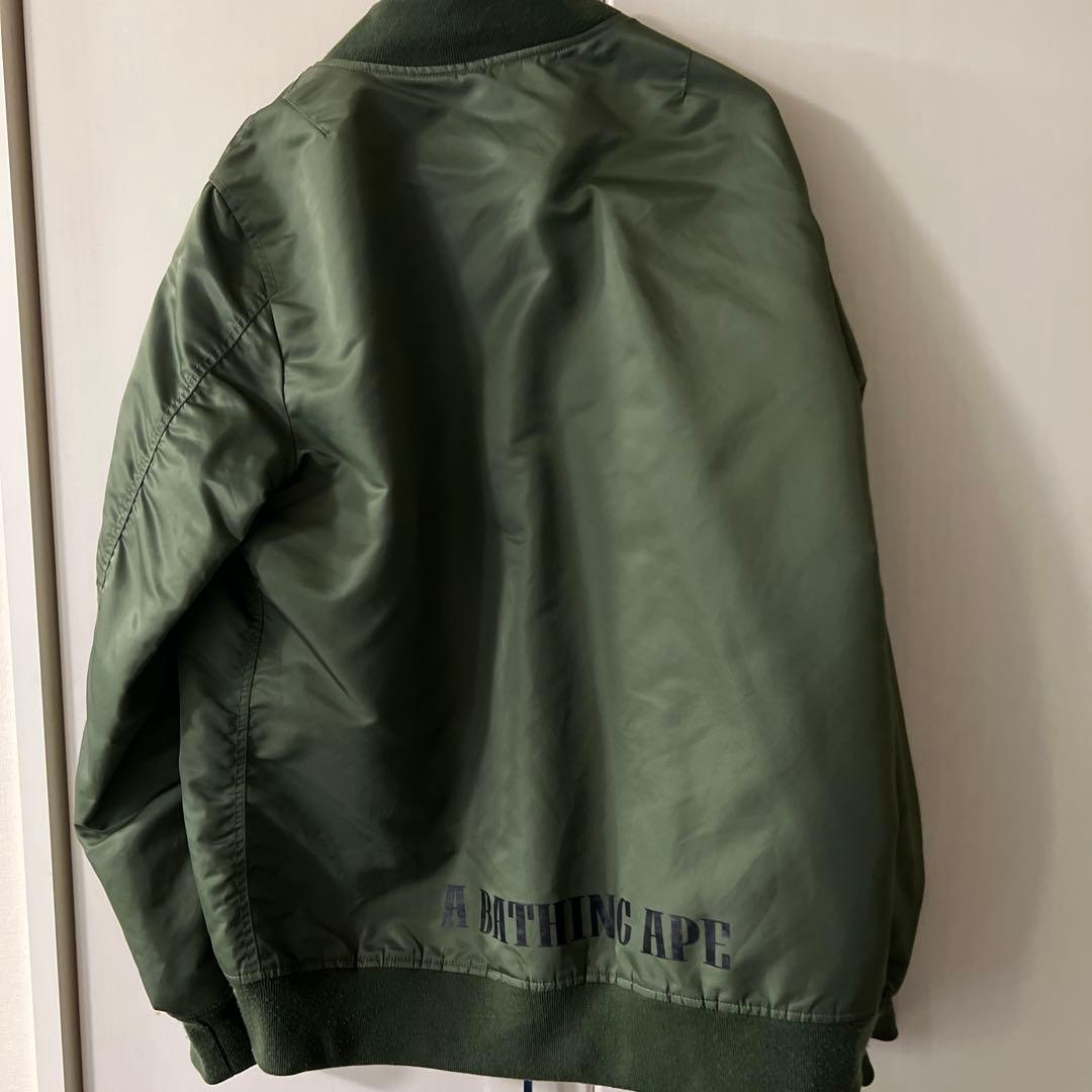 A BATHING APE MA-1ジャケット オリーブグリーン