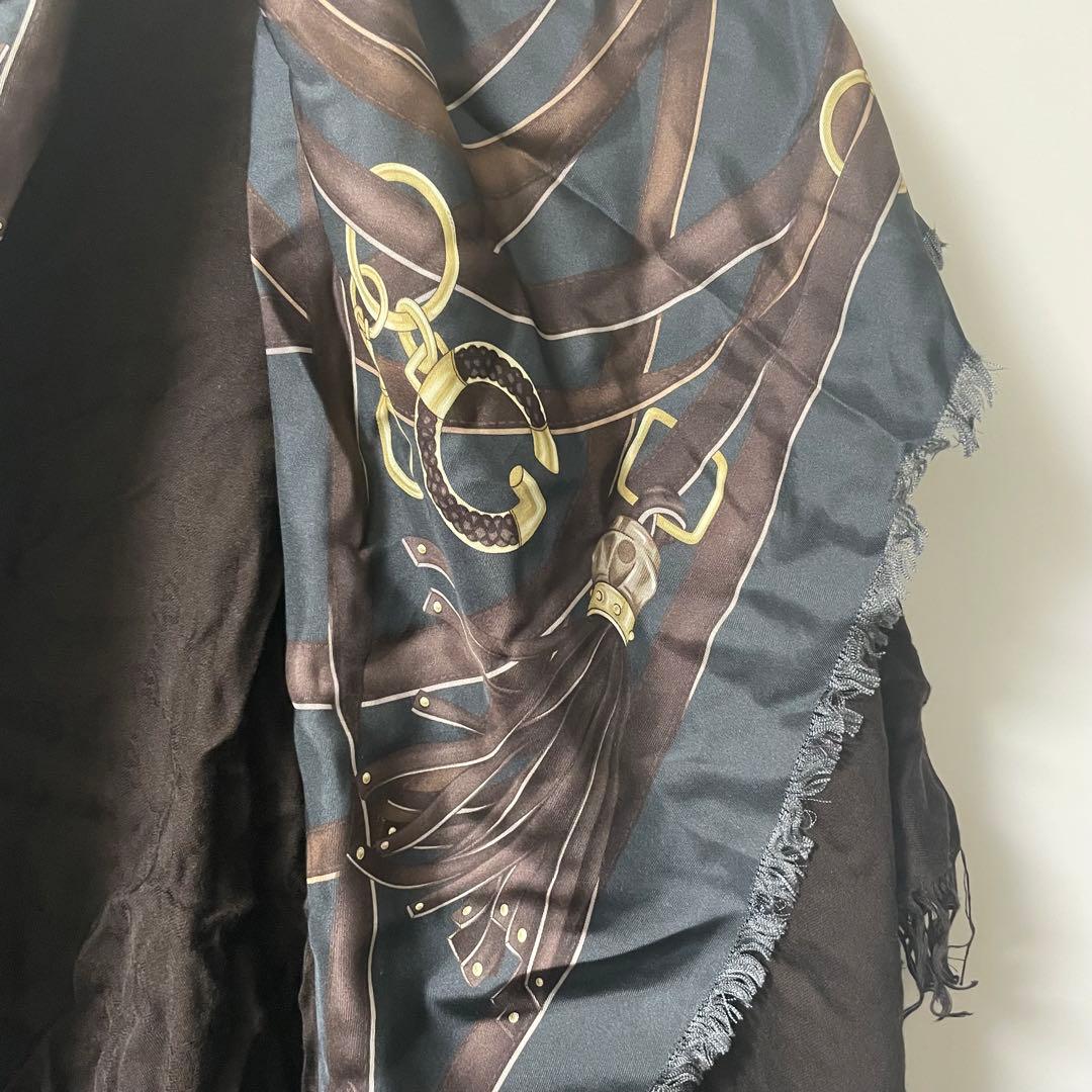 gucci グッチ　アフガンストール スカーフ　ドッキング