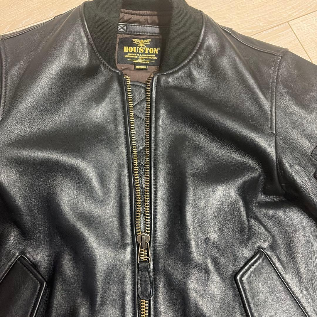 m*i様 HOUSTON ヒューストン シープレザー MA-1 中綿入り