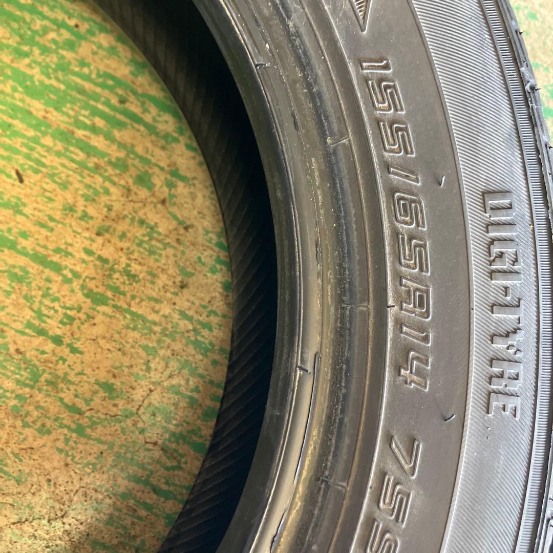 DUNLOP 155/65R14 ENASAVE EC202 ４本バリ山
