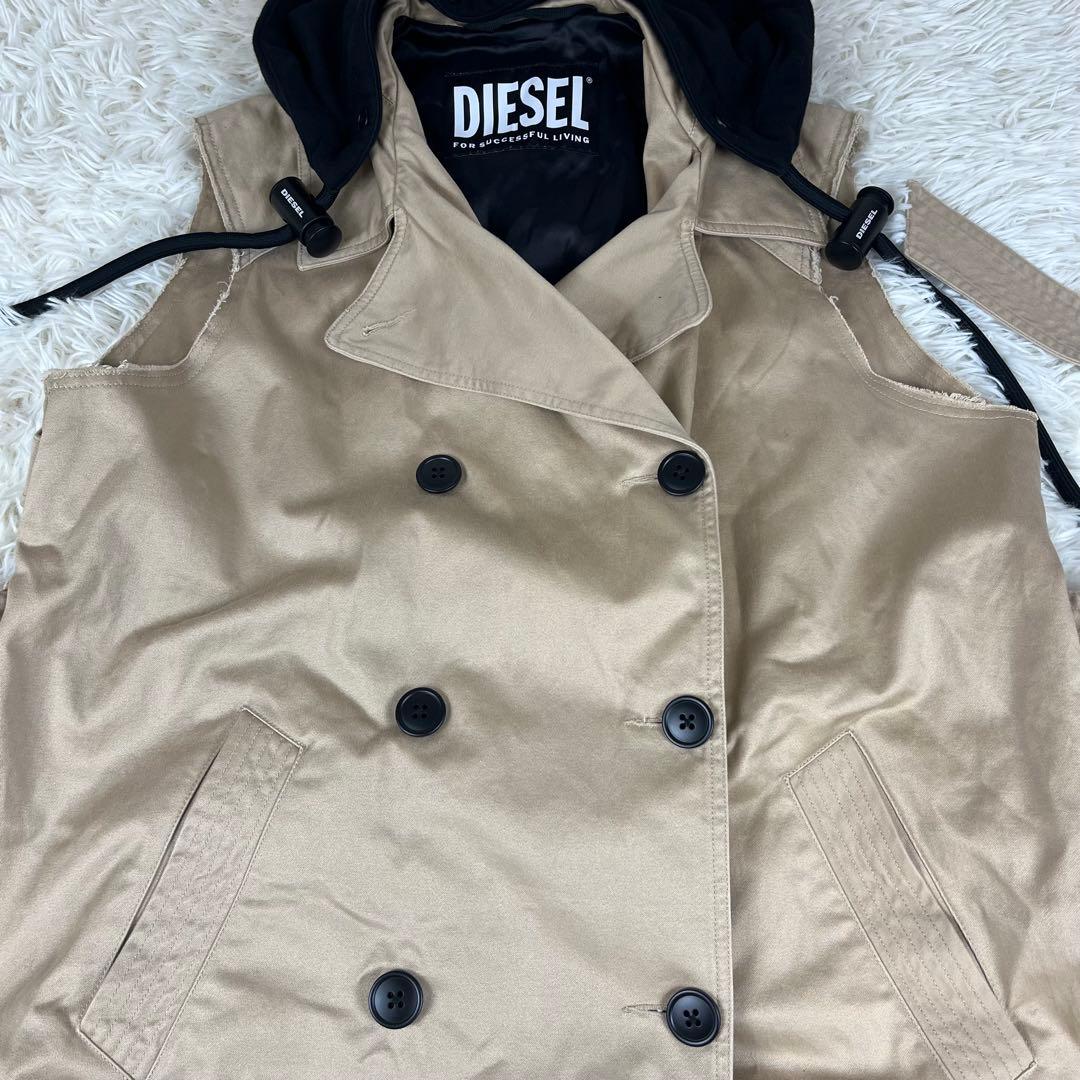 【人気完売品 ✨】ディーゼル DIESEL トレンチベストフードコート