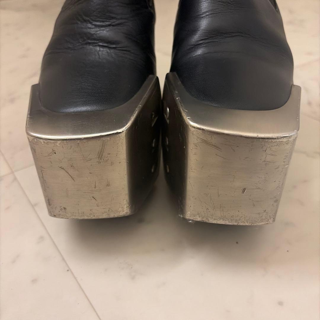 靴 RICK OWENS BEVELED PLATFORMS KISS BOOT