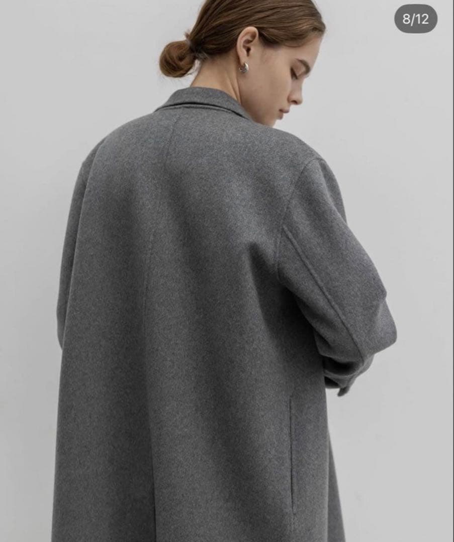 na.e グレー ロングコート　Wool&Cashmere Long Coat