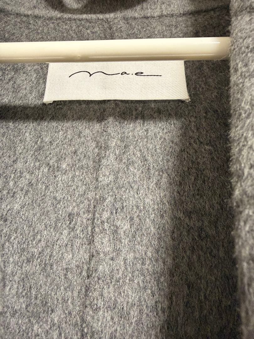 na.e グレー ロングコート　Wool&Cashmere Long Coat