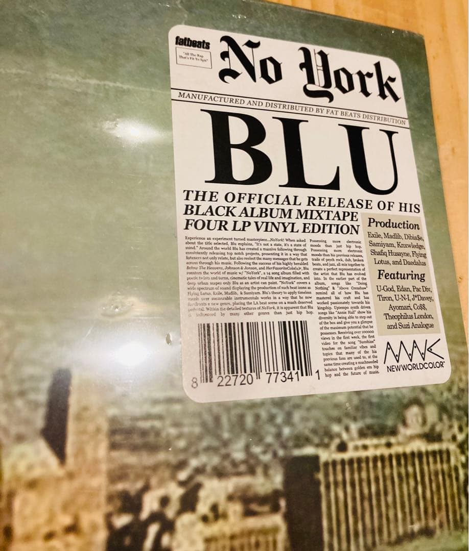 Blu York LP レコード 新品 未開封 ヒップホップ Hiphop