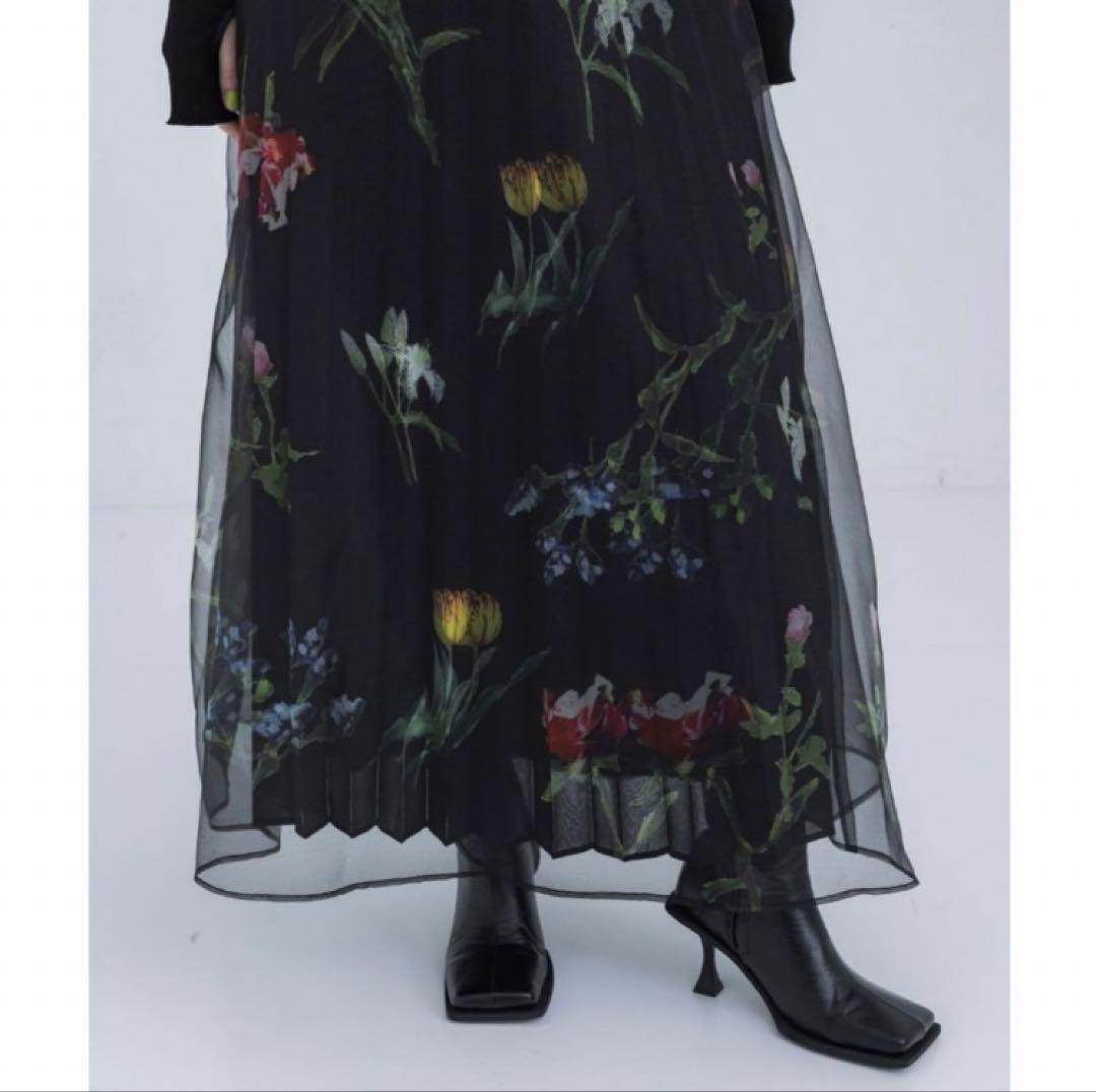 AMERI SOFIA SKIRT アメリ オーガンジー花柄スカート M