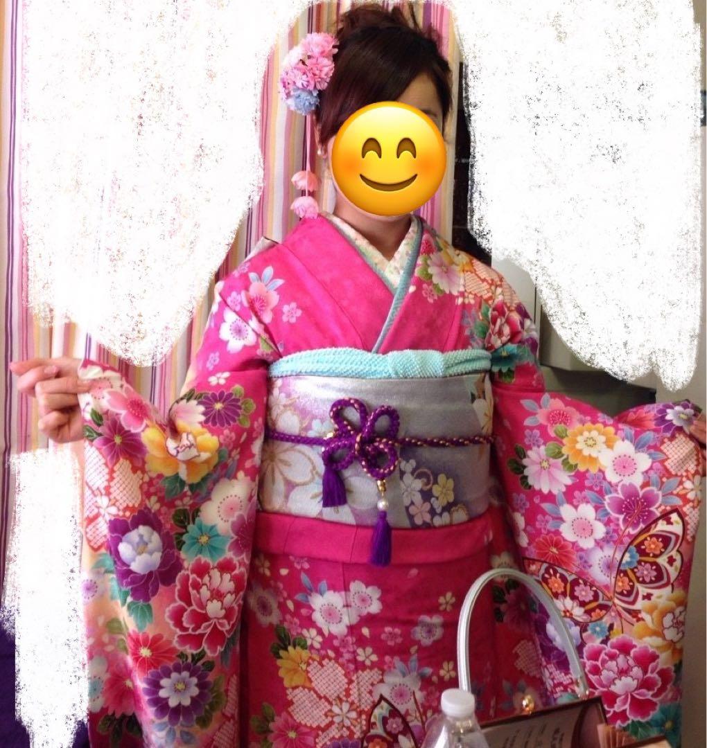 振袖フルセット　ピンク