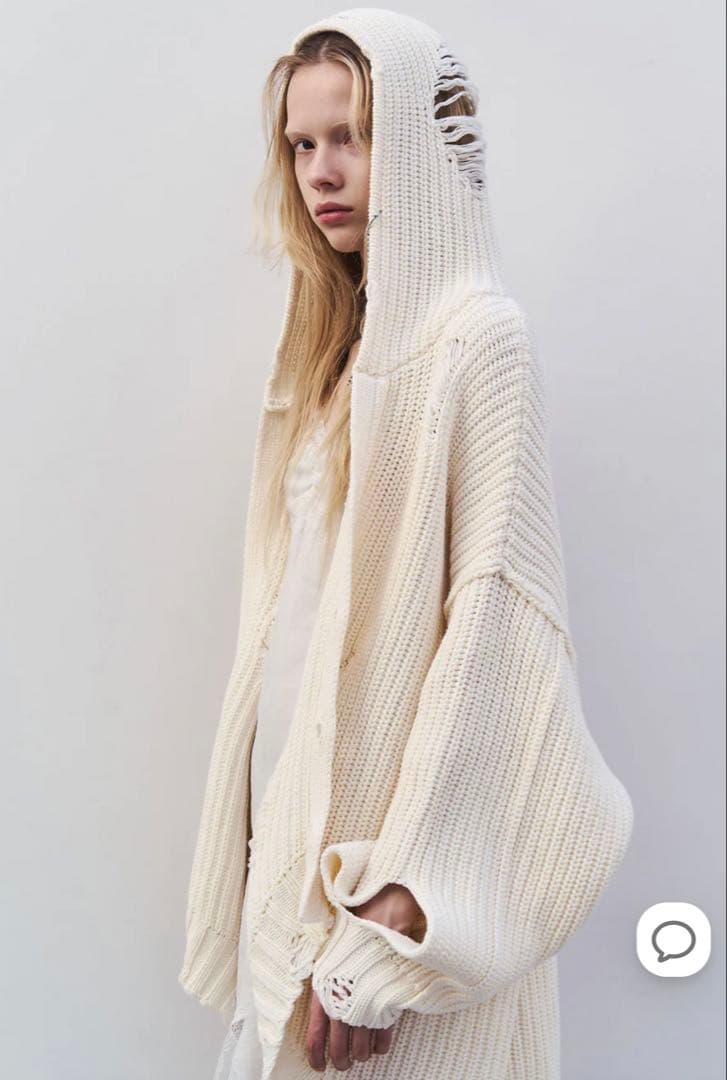 トップス JOSEMOON DAMAGE KNIT CARDIGAN
