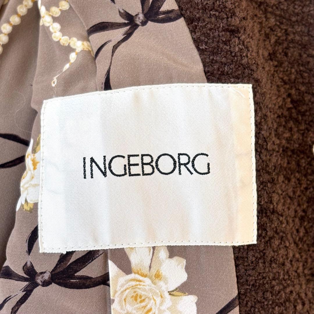 INGEBORG インゲボルグ ロング コート パール 裏地 ピンクハウス
