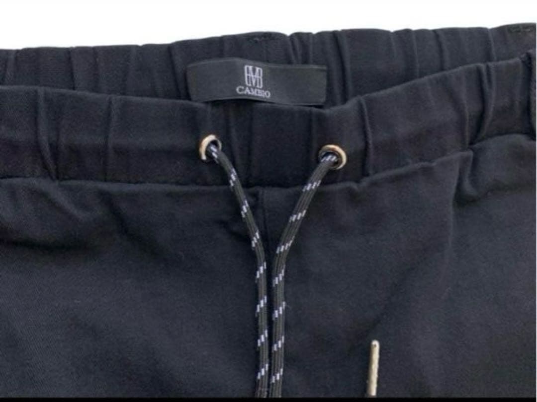 【極美品】CAMBIO・カンビオ・サルエルスーパーストレッチパンツ　ブラック　S