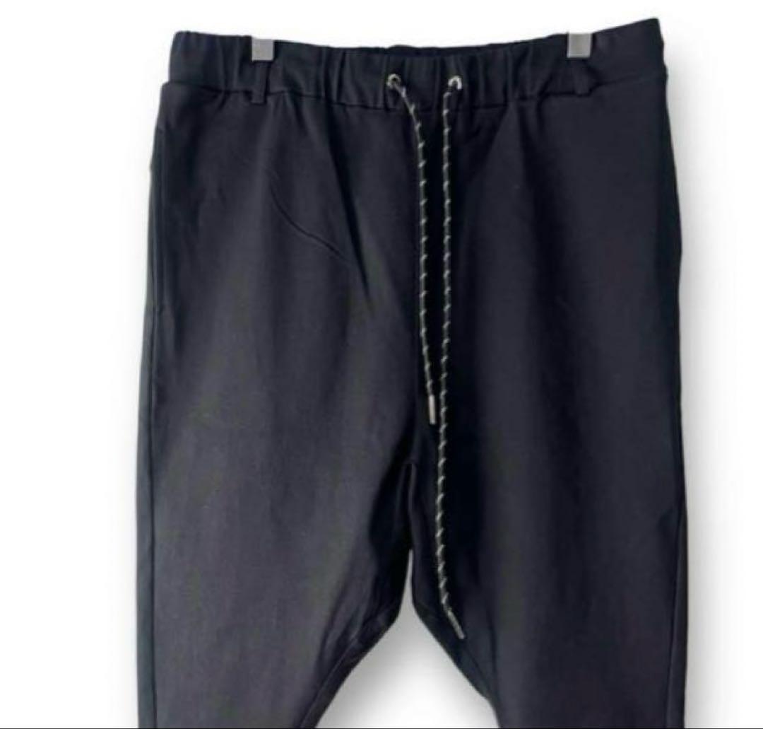 【極美品】CAMBIO・カンビオ・サルエルスーパーストレッチパンツ　ブラック　S