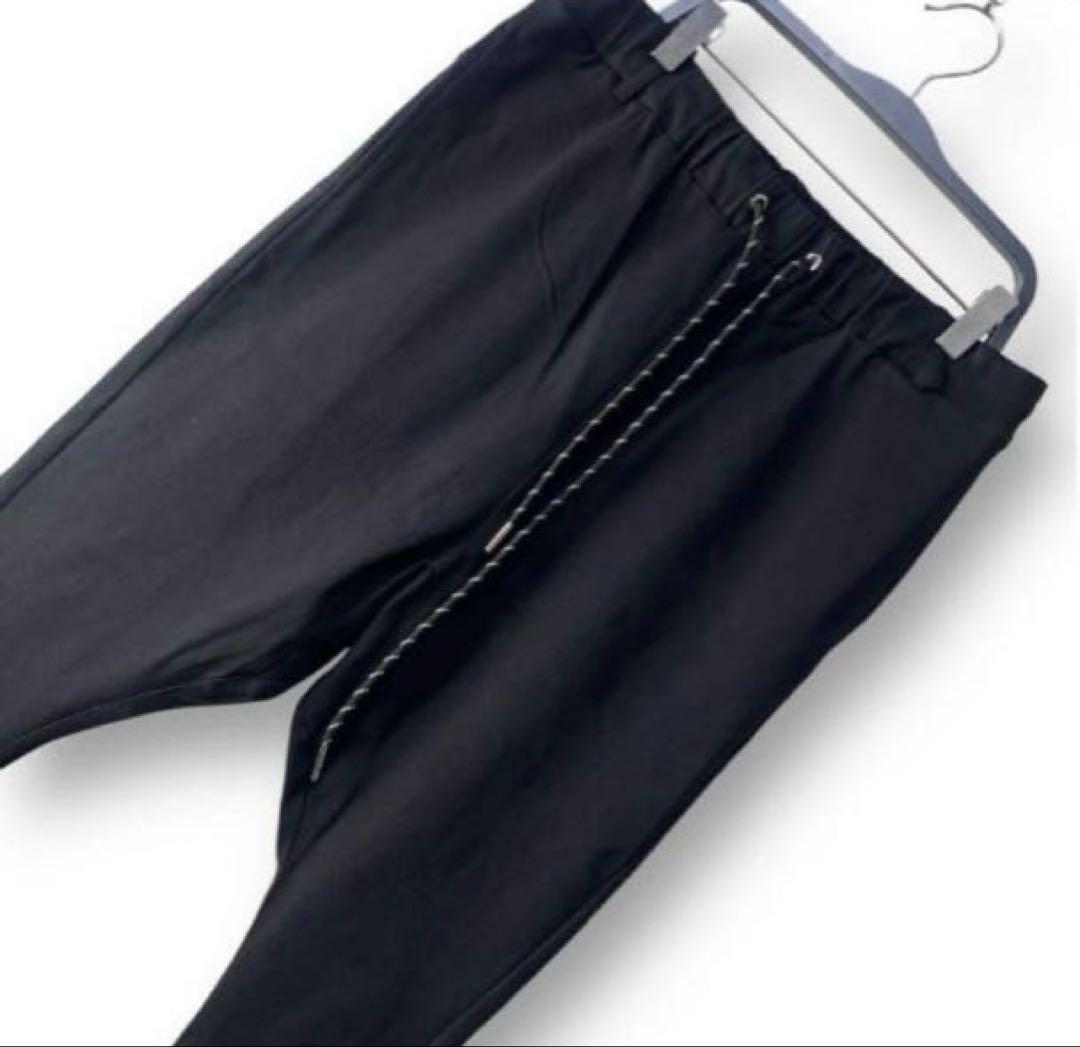 【極美品】CAMBIO・カンビオ・サルエルスーパーストレッチパンツ　ブラック　S