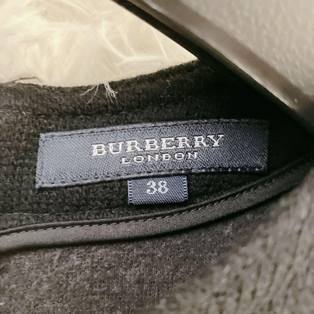 美品 BURBERRY ロンドン ウールワンピース ノバチェック エポーレットM
