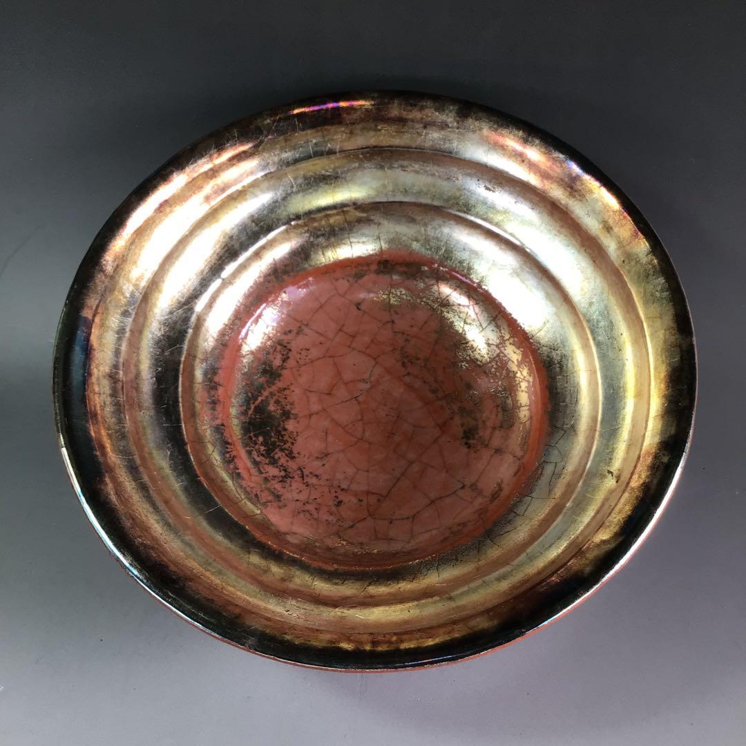 Ｐ９２６　嶋台茶碗　『桂窯造』『赤楽』『金銀一双』　共箱　茶道具