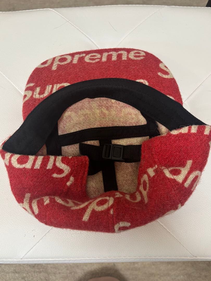 帽子 Supreme Harris Tweed Camp Cap 18AW red
