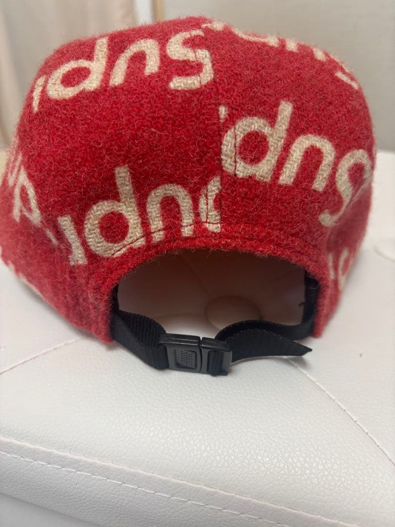 帽子 Supreme Harris Tweed Camp Cap 18AW red