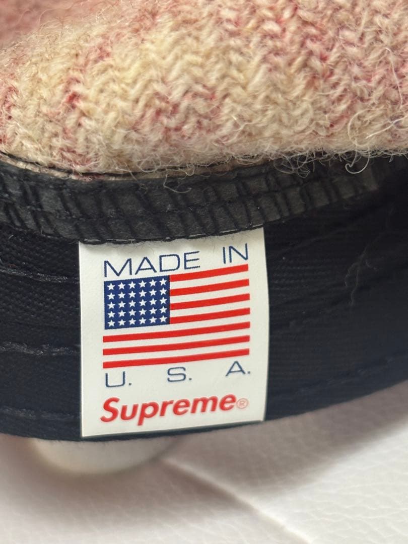 帽子 Supreme Harris Tweed Camp Cap 18AW red
