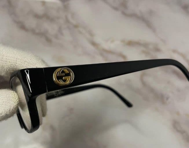 GUCCI ロゴ ダブルカラー ヴィンテージ メガネ ケース付き　新品レンズUV