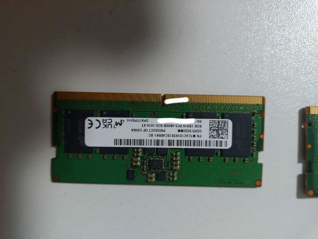 H*o様 DDR5メモリ 16GB （8GBx2枚）