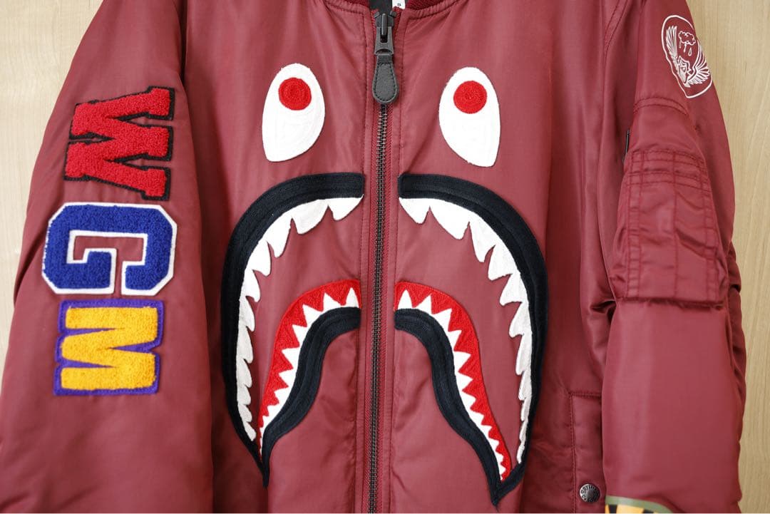 A BATHING APE エイプ SHARK MA-1 ボンバージャケット
