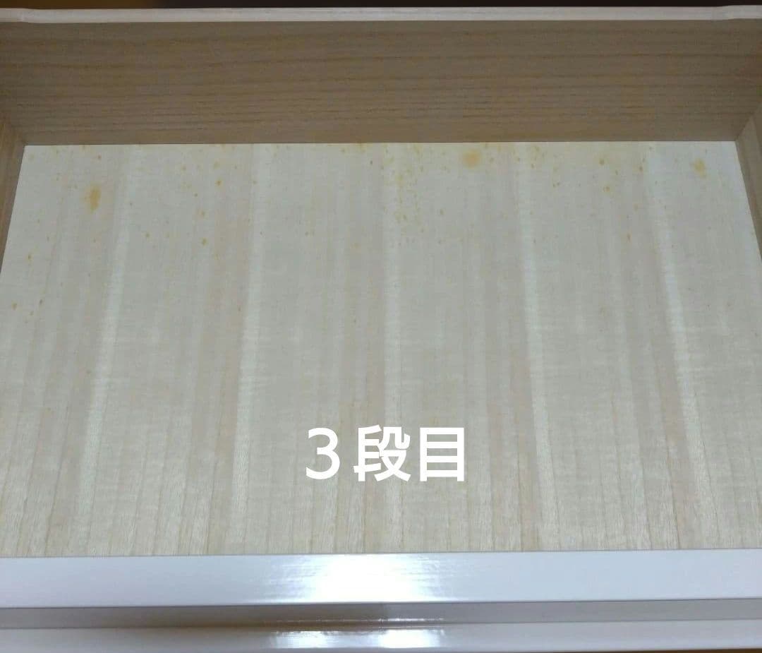 【値下げ】木製　ローチェスト　ホワイト　4段
