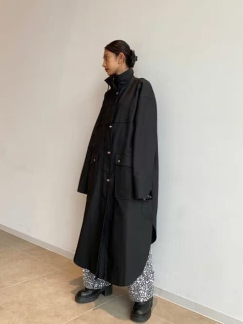 MAISON SPECIAL メゾンスペシャルツイストボタンマキシモッズコート