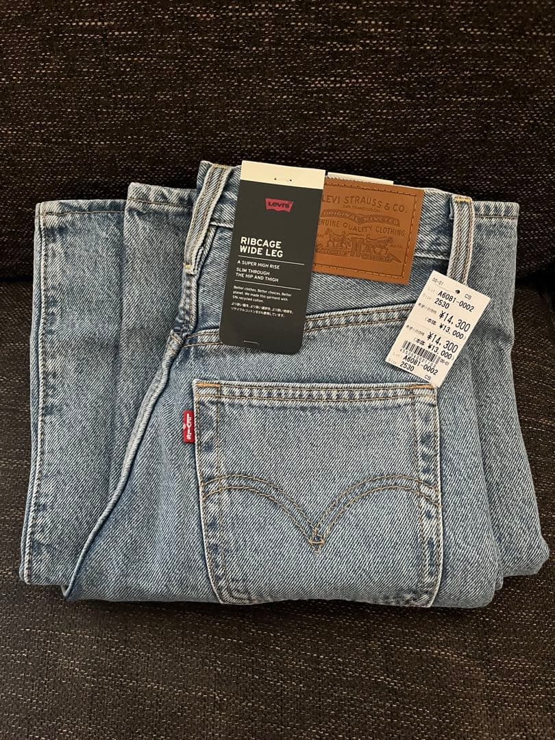 試着のみ タグ付Levi＇s/リーバイス RIBCAGE WIDE LEG