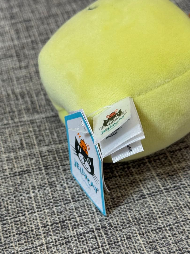 タグ付　 青りんご 梨　ぬいぐるみ　マスコット　ジェリーキャット