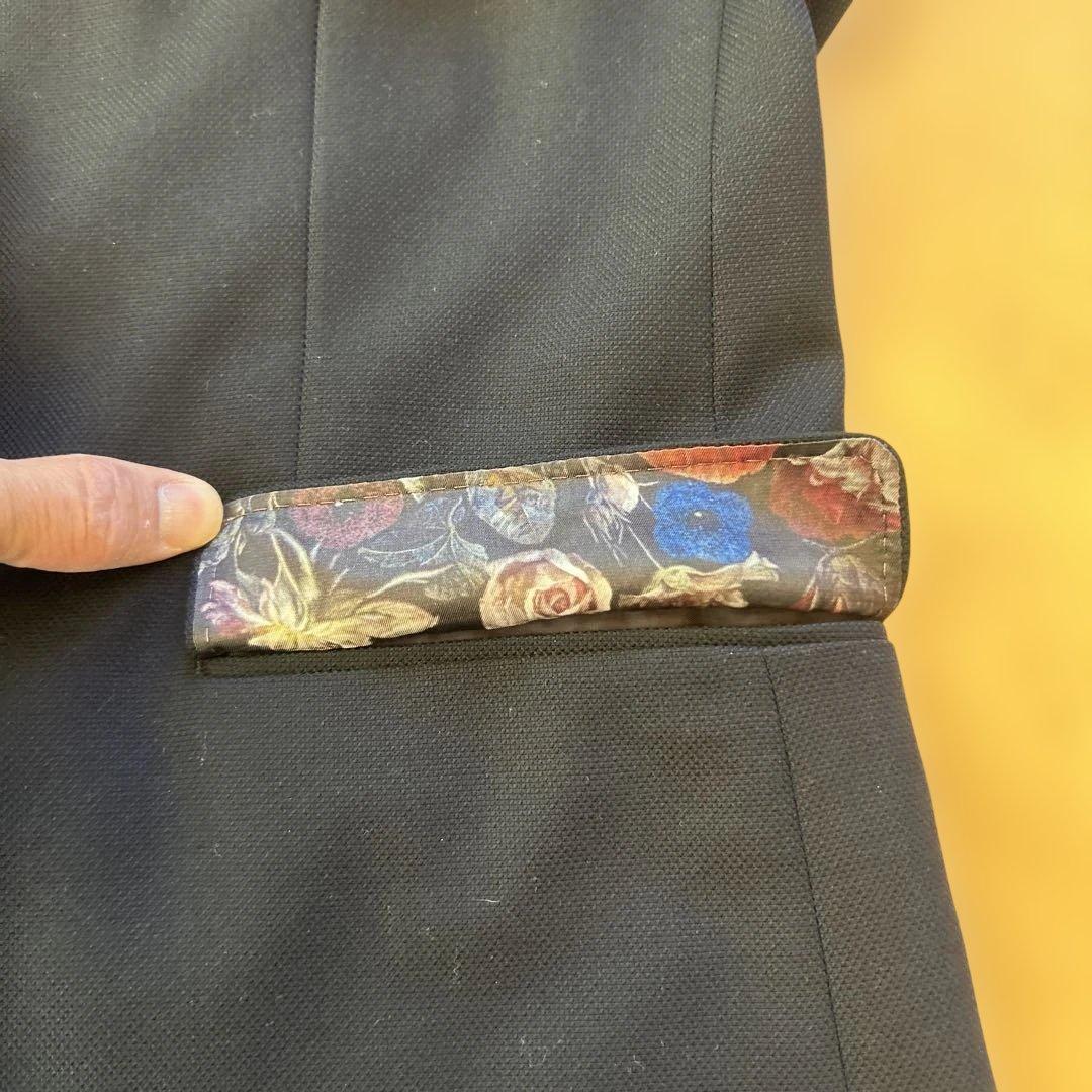 Paul Smith 2XL黒 テーラードジャケット 花柄裏地