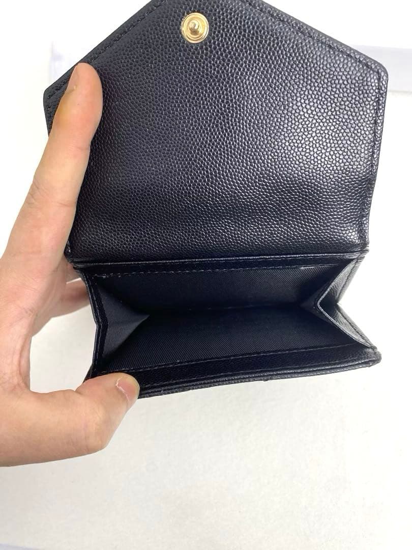Saint Laurent ブラック 三つ折り財布