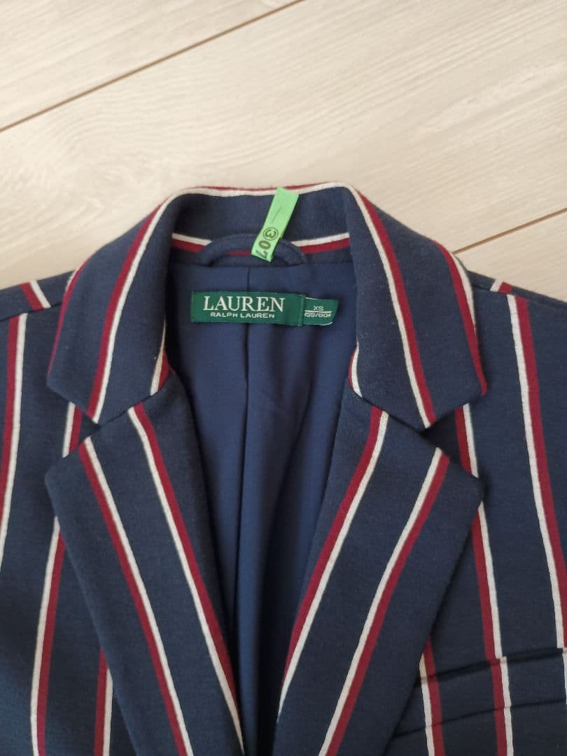 LAURENRALPH LAUREN ネイビー ストライプ ジャケットお値下げ