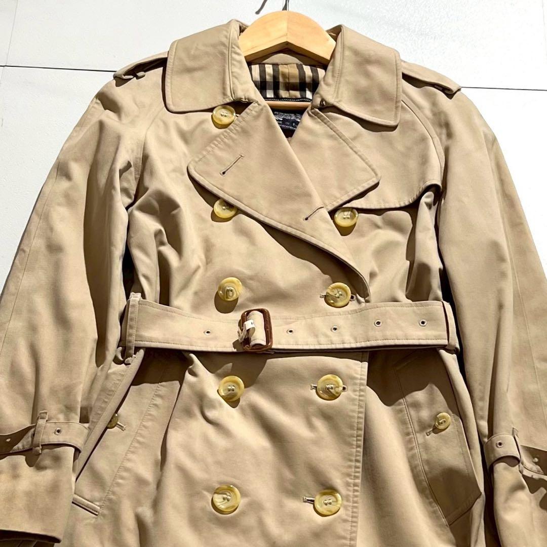 【良品✨】バーバリー トレンチコート ノバチェック ハニーベージュ 英国製 M