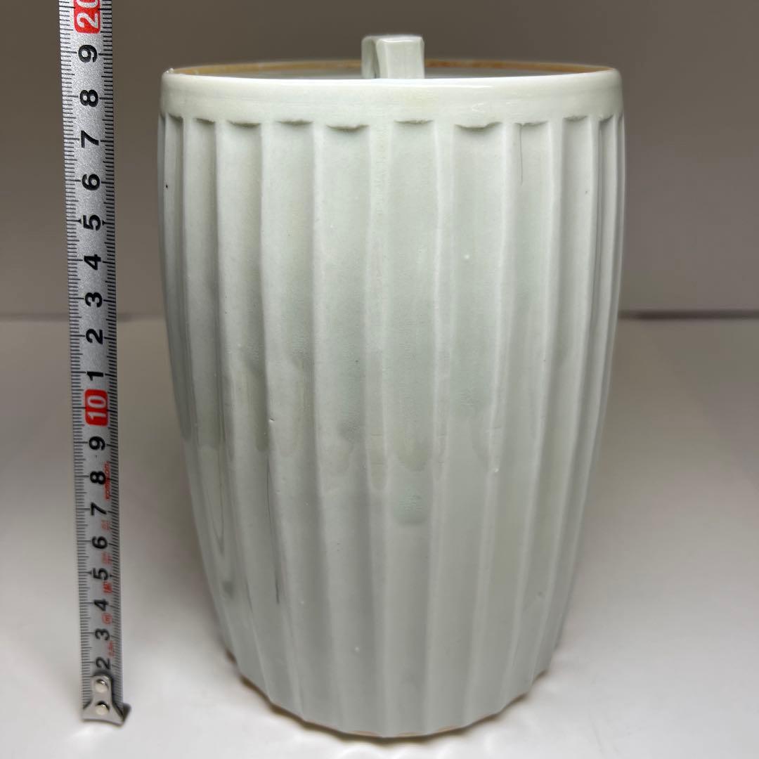 龍田項一　白磁水指　共箱　高さ約20㎝　東Y7-1212☆2F